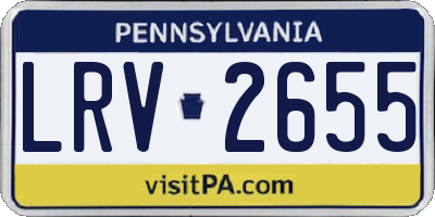 PA license plate LRV2655
