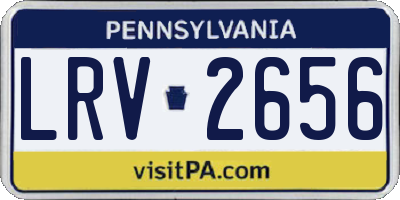 PA license plate LRV2656
