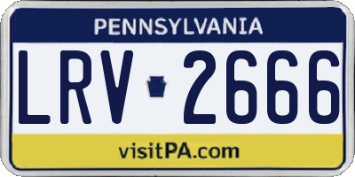 PA license plate LRV2666