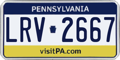 PA license plate LRV2667
