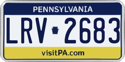 PA license plate LRV2683