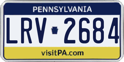 PA license plate LRV2684
