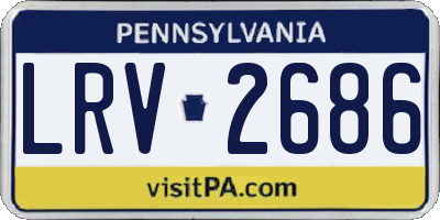 PA license plate LRV2686