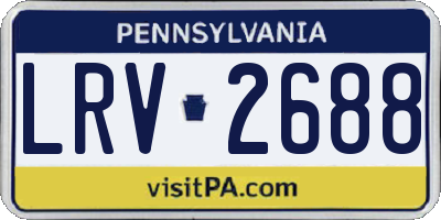 PA license plate LRV2688