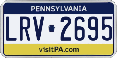 PA license plate LRV2695