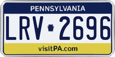 PA license plate LRV2696