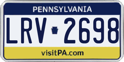 PA license plate LRV2698