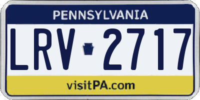 PA license plate LRV2717