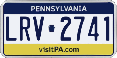 PA license plate LRV2741