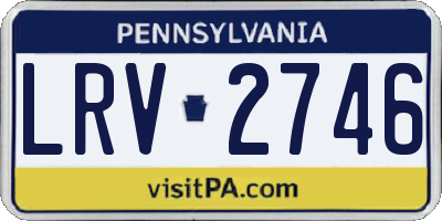 PA license plate LRV2746