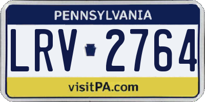 PA license plate LRV2764