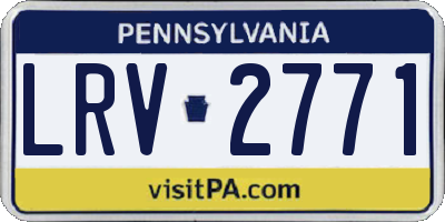PA license plate LRV2771
