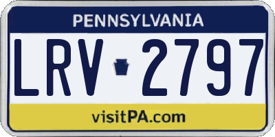 PA license plate LRV2797