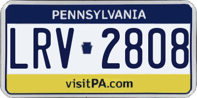 PA license plate LRV2808