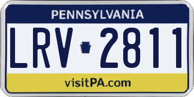 PA license plate LRV2811