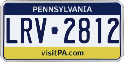PA license plate LRV2812