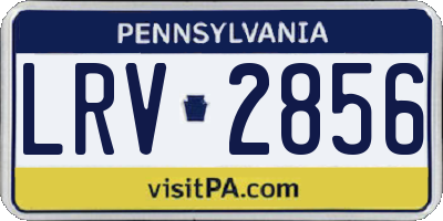 PA license plate LRV2856