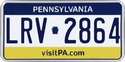 PA license plate LRV2864