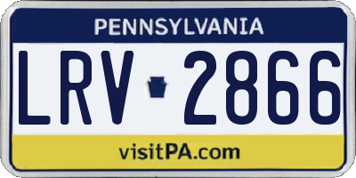PA license plate LRV2866