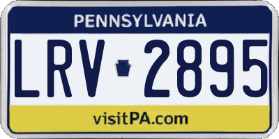 PA license plate LRV2895
