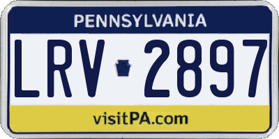 PA license plate LRV2897