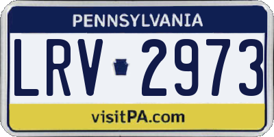 PA license plate LRV2973