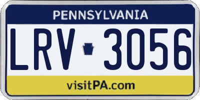 PA license plate LRV3056