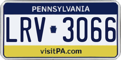 PA license plate LRV3066