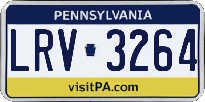 PA license plate LRV3264