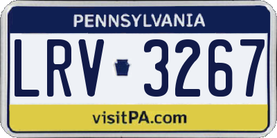 PA license plate LRV3267
