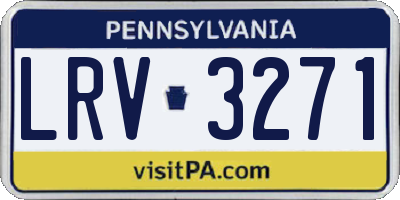 PA license plate LRV3271