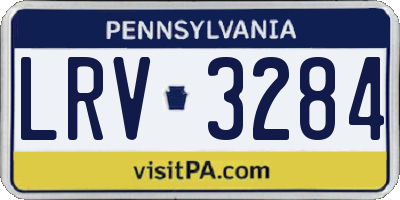 PA license plate LRV3284