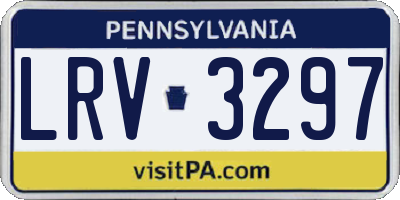 PA license plate LRV3297