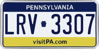 PA license plate LRV3307
