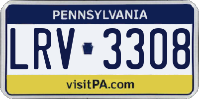 PA license plate LRV3308