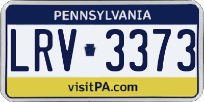PA license plate LRV3373