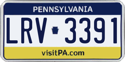 PA license plate LRV3391