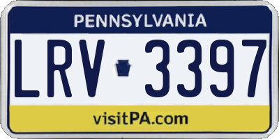 PA license plate LRV3397