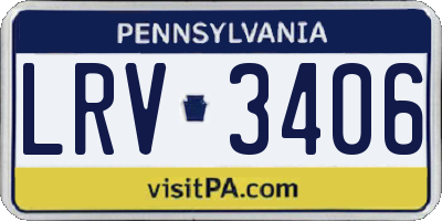 PA license plate LRV3406