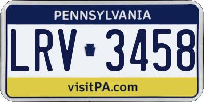 PA license plate LRV3458