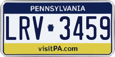 PA license plate LRV3459