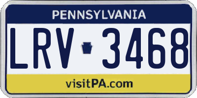 PA license plate LRV3468