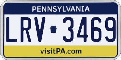 PA license plate LRV3469