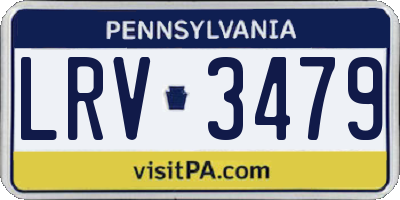 PA license plate LRV3479