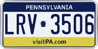PA license plate LRV3506