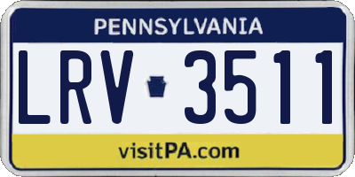 PA license plate LRV3511