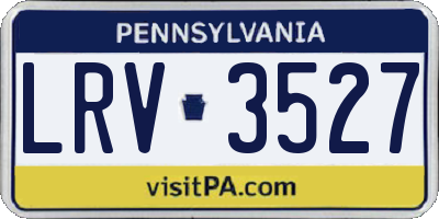 PA license plate LRV3527