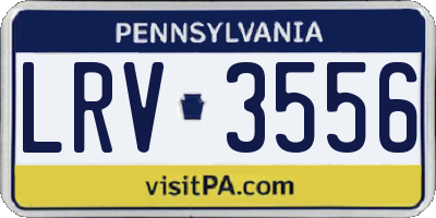 PA license plate LRV3556