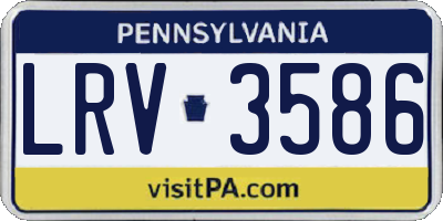 PA license plate LRV3586