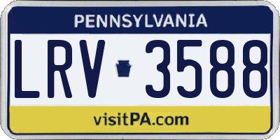 PA license plate LRV3588